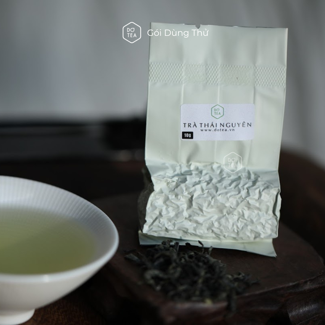 Trà xanh thái nguyên - Gói 10gam trà xanh Dotea - chát, hậu ngọt