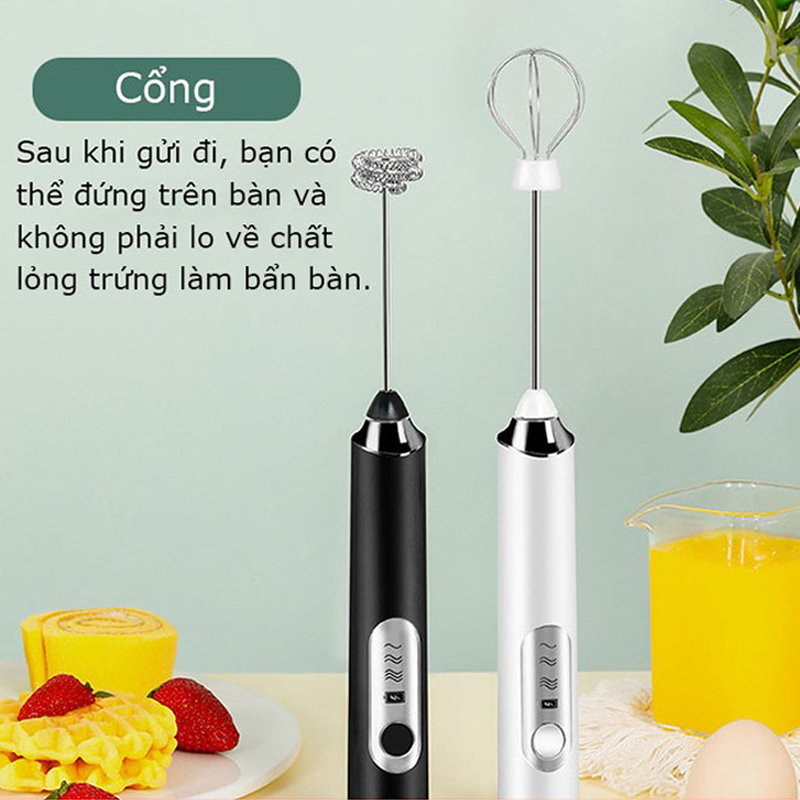 Máy tạo bọt cafe,sạc usb 3 tốc độ siêu tiện lợi máy đánh,máy tạo bọt sữa chạy điện,máy đánh trứng,máy tạo bọt sữa