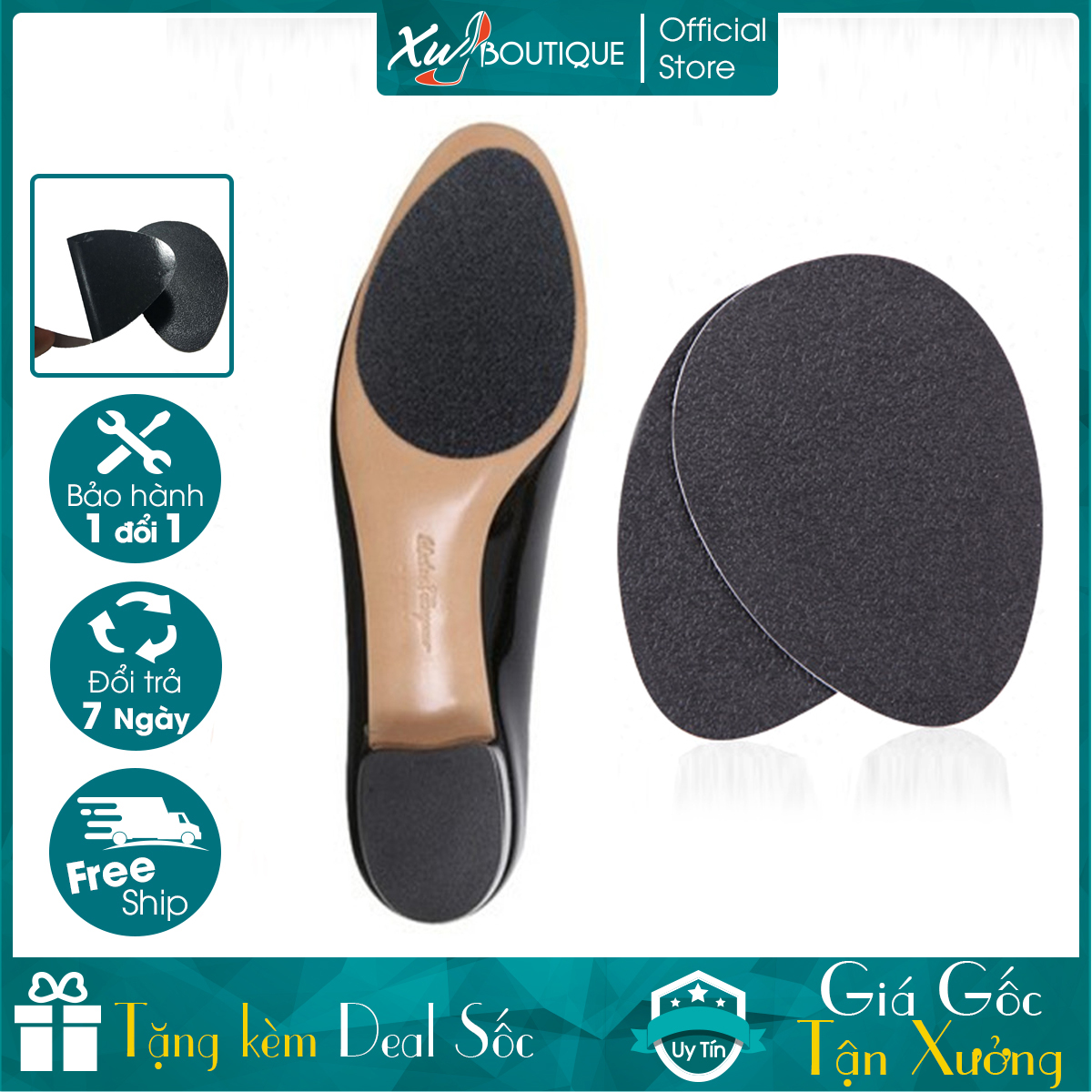 Combo 3 cặp dán giày chống trơn trượt cho giày cao gót, giày bệt nam nữ