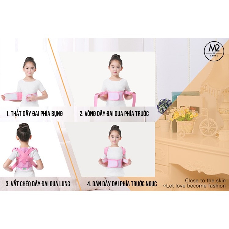 Đai Chống Gù Lưng Đai trị lưng tôm cho trẻ em bé trai bé gái John Boehner DCGL01