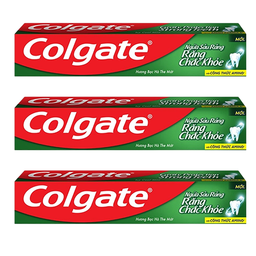 Combo of 3 Tubes of Colgate Toothpaste, 225g, Prevents Tooth Decay, Cool Mint Flavor - Helps Keep Teeth Strong