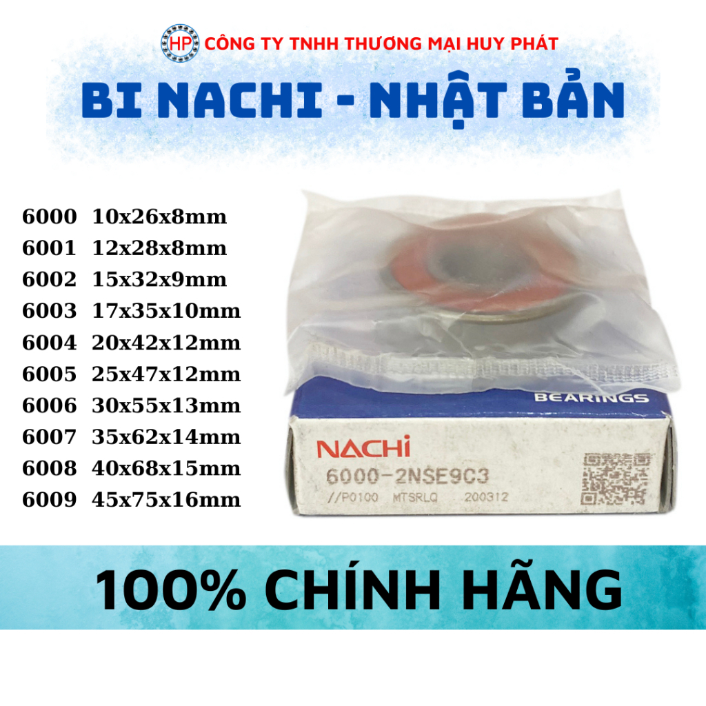 (Bạc đạn)Vòng bi NACHI Nhật Bản 6000 6001 6002 6003 6004 6005 6006 6007 6008 6009