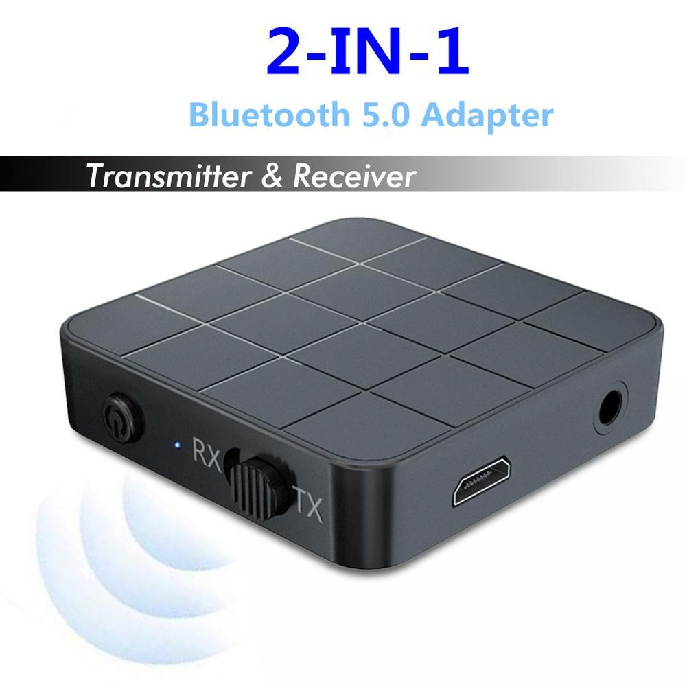 Bluetooth 5.0 Audio Transmitter Receiver Adapter 2 in1 Wireless Audio Transceiver for TV Car Computer