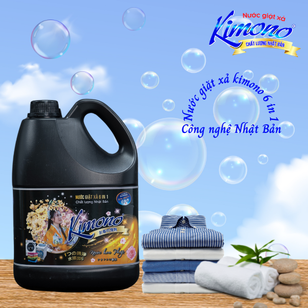Nước giặt xả kimono 6 in 1 hương nước hoa pháp – 3.6kg