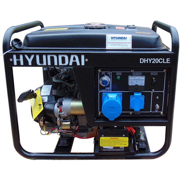 Máy phát điện hyundai chạy dầu 1.7kva-1.9kva dhy20cle