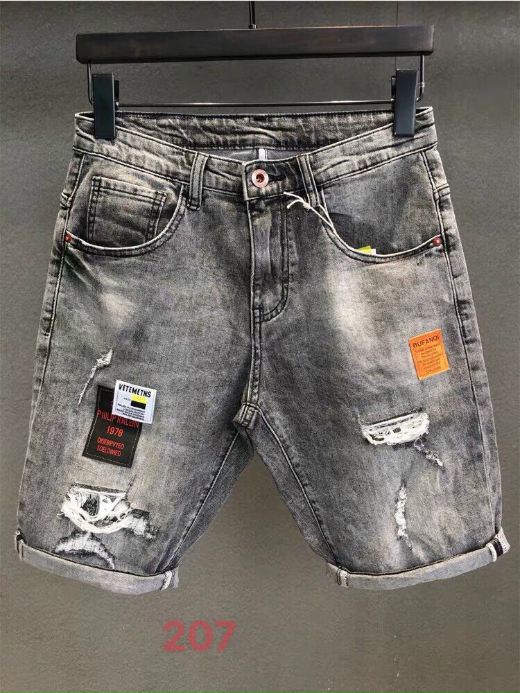 Quần short jean nam rách màu xám kiểu dáng đẹp, chất liệu jean mềm cao cấp,dày dặn,co giãn tốt,chuẩn men siêu rẻ và đẹp (size 28-34) Menshopps T29