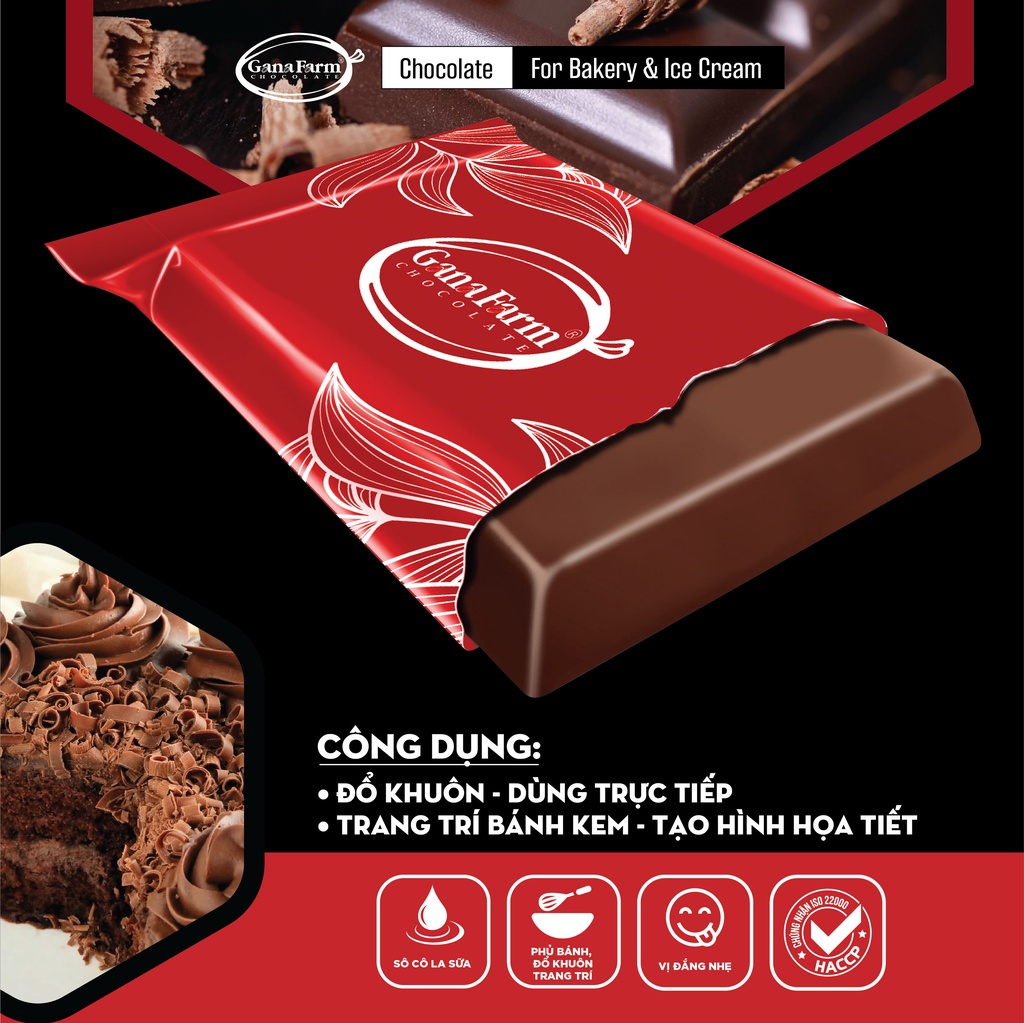 Combo 2 kg Socola đen sữa nguyên chất làm bánh, đổ khuôn , làm kẹo tặng quà sinh nhật, vị ngọt thanh, sữa nâu hoặc đen nâu , thơm ngon