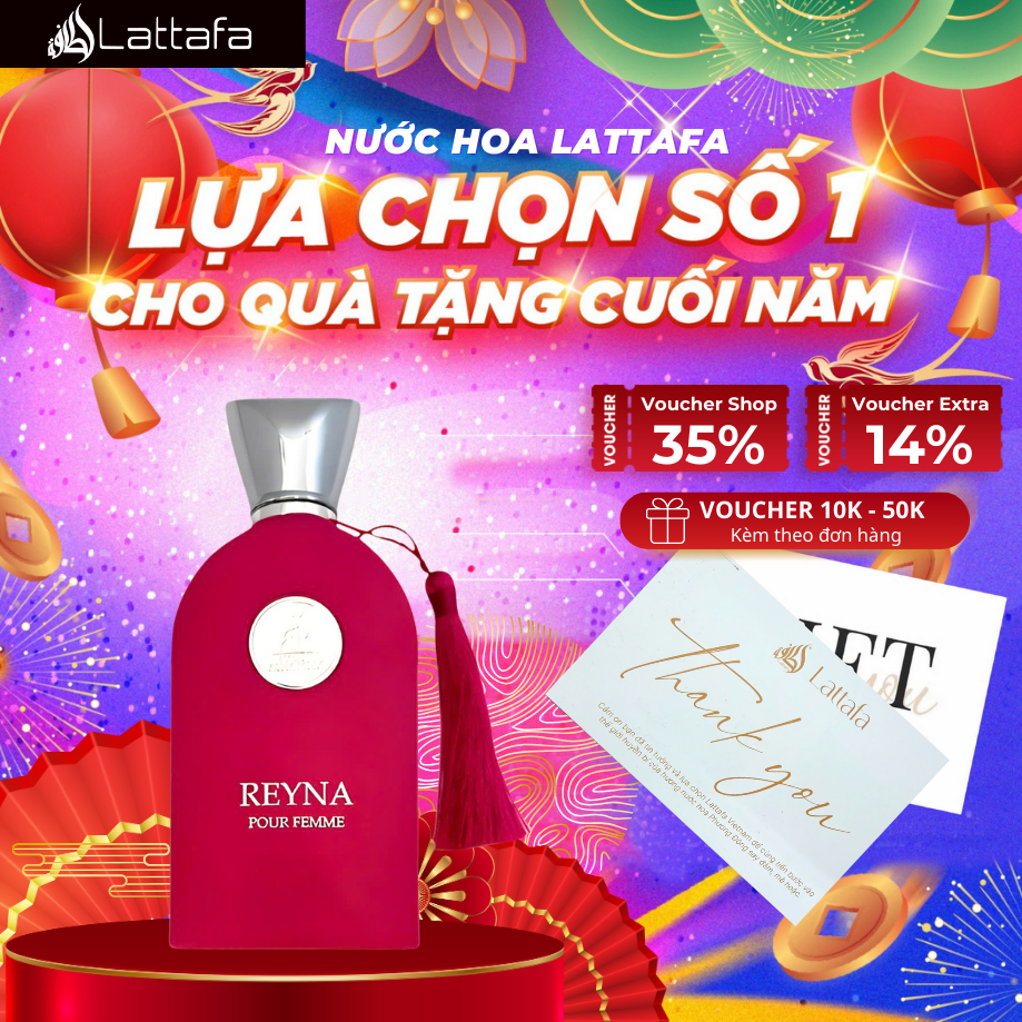  Nước hoa Nữ Maison Alhambra by Lattafa Reyna EDP 100ml - Hương thơm Tinh tế Sang trọng Nữ tính 