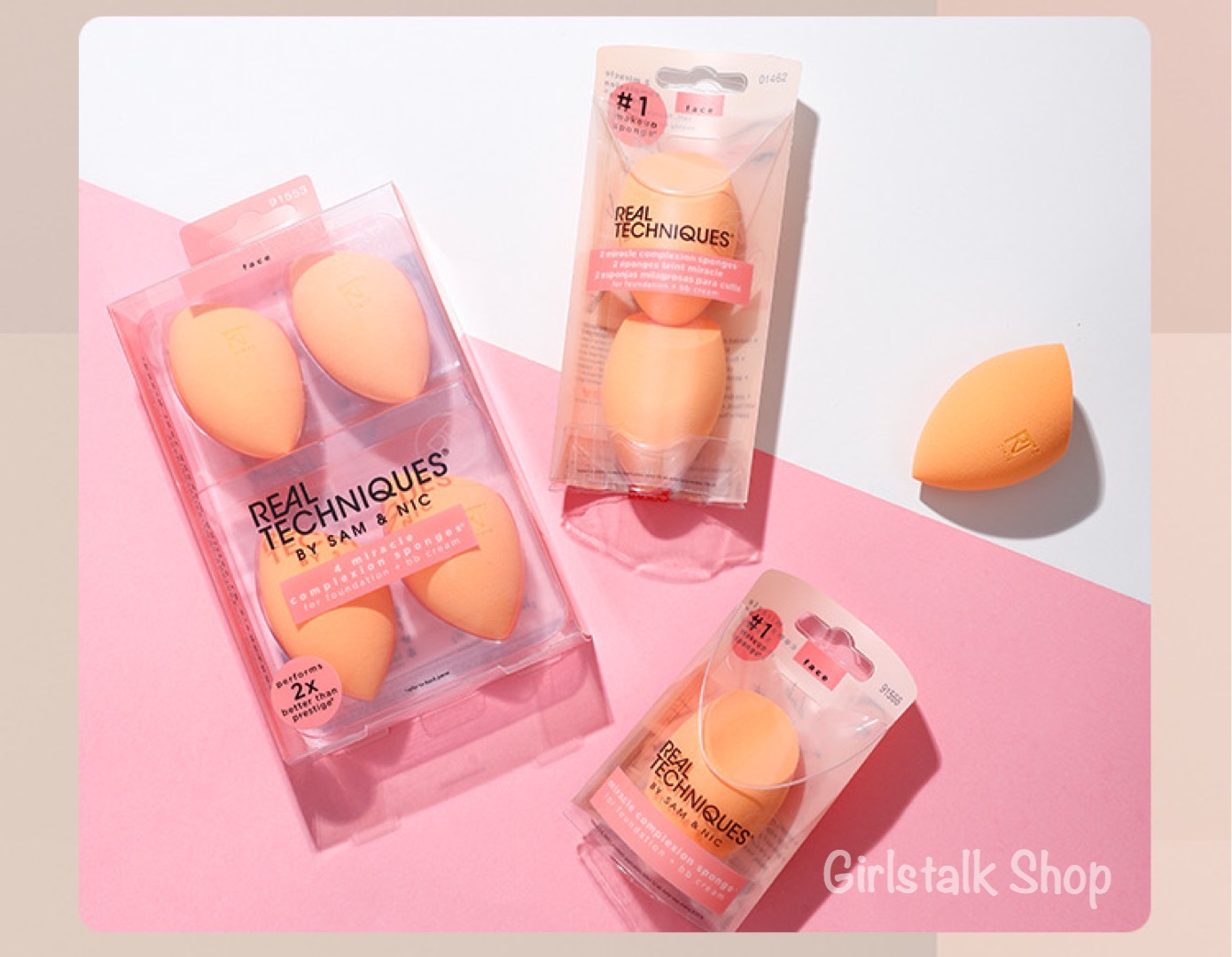 Bông Mút Trang Điểm Real Techniques By Sam & Nic Miracle Complexion Sponge - Bông mút RT chính hãng