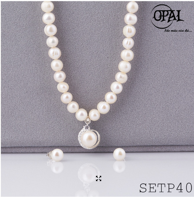 [HCM]Bộ Trang sức ngọc trai Opal SETP40