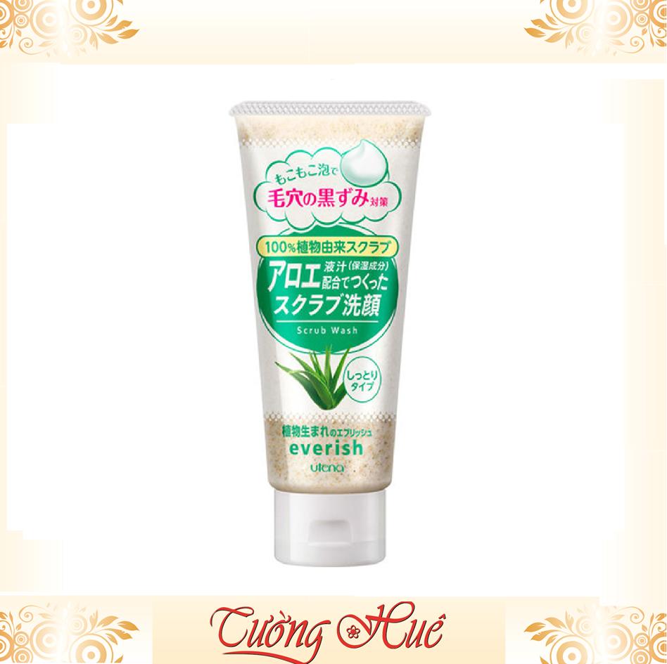 Sữa rửa mặt tẩy da chết lô hội utena everish aloe scrub wash - 135g.