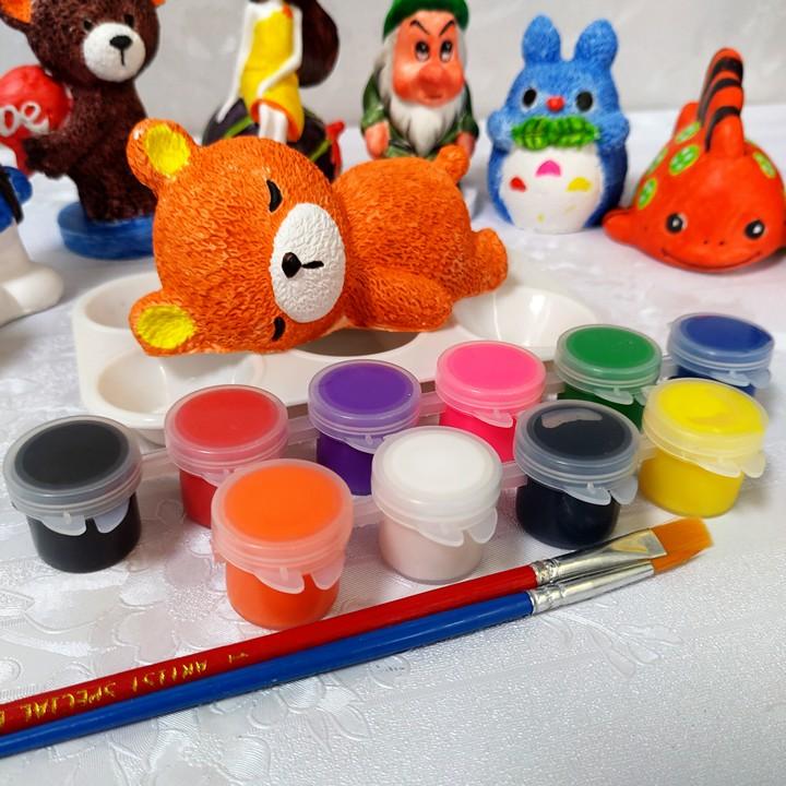 (XẢ HÀNG GIÁ RẺ) [BỘ TÔ TƯỢNG CHO BÉ 10 TƯỢNG 12 MÀU] TÔ TƯỢNG THẠCH CAO 12 MÀU 10 TƯỢNG CHO BÉ NHIỀU LOẠI HÌNH, THÚ VẬT DỄ THƯƠNG