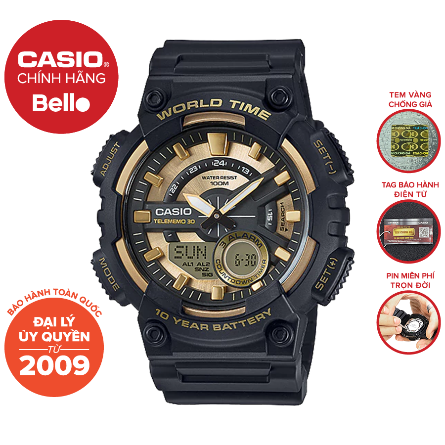Đồng hồ casio nam aeq-110bw-9avdf chính hãng giá rẻ - bảo hành 1 năm - pin trọn đời