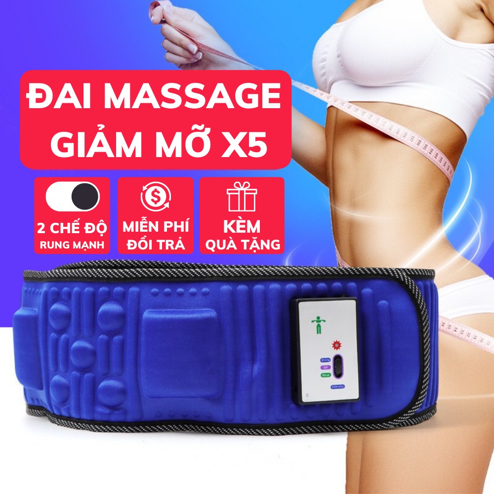 Máy đánh bụng usa massage toàn thân - đai massage x5 hàn quốc - đai đánh tan mỡ bụng hiệu quả bảo hành 12 tháng