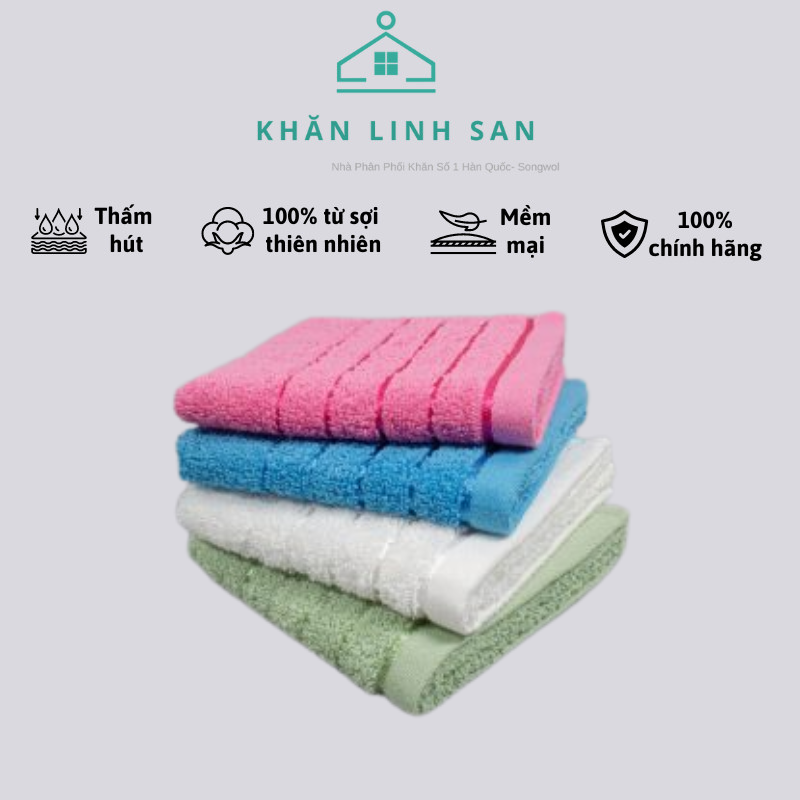 Khăn tay sh line border hand 28 kích thước 28*42cm hút ẩm tốt, mềm mại – hàng cao cấp