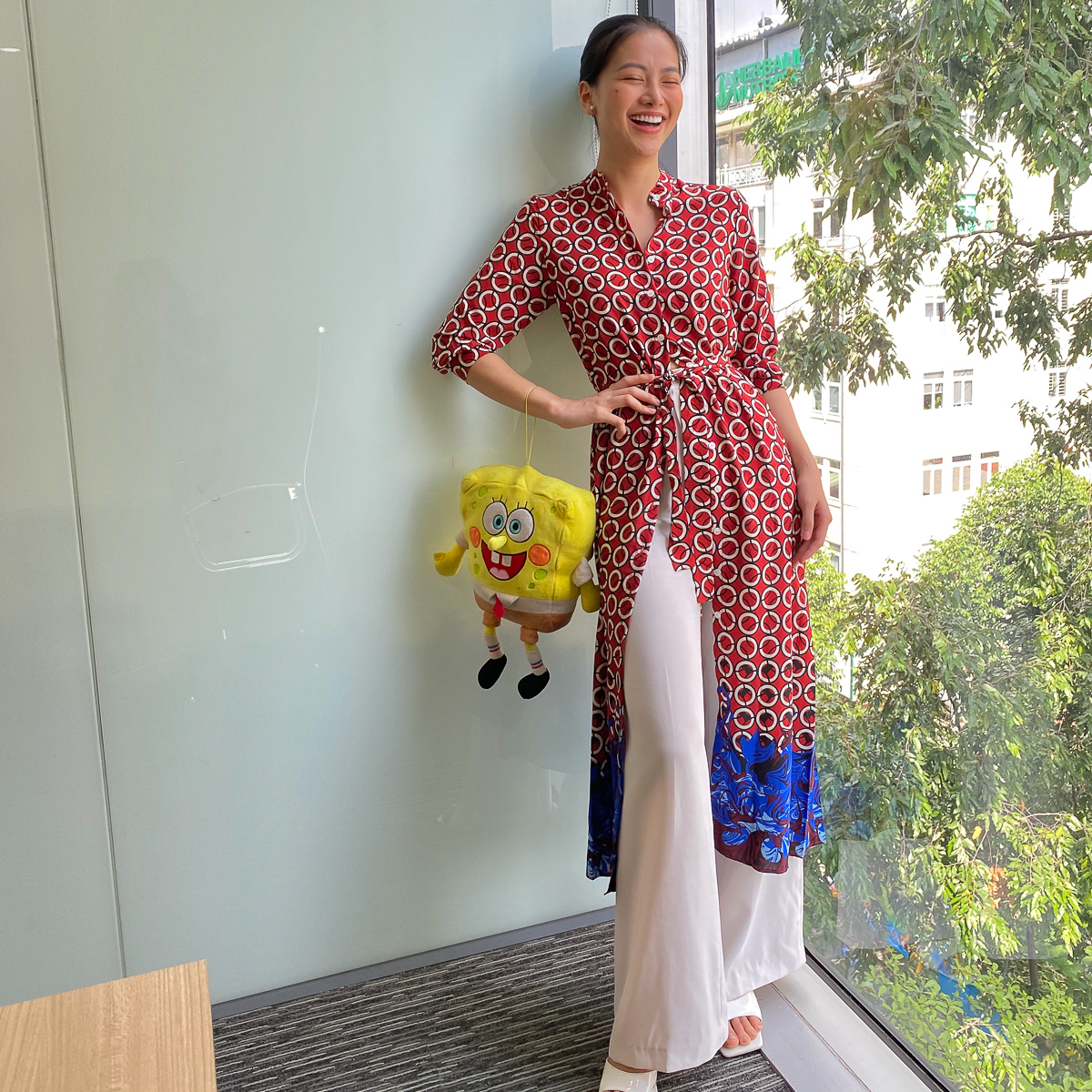 [VOUCHER GIẢM 12% TỐI ĐA 80K ] Đầm sơ mi cổ trụ MAYBI form dài Camisera-sleeves bib-neck long dress