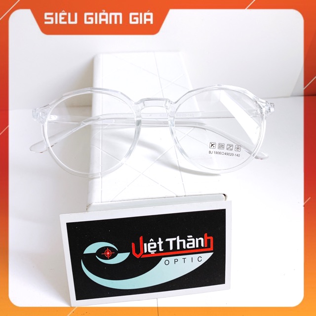 🌸 gọng kính bầu tròn trắng trong 🌸