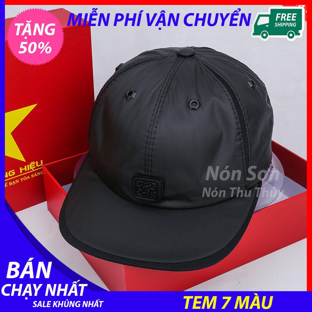 Mũ Lưỡi Trai Nón Sơn Nam Nữ Đen Viền Đen Logo Vuông Vải Dù Chính Hãng Hàng Chuẩn Tem 7 Màu Thời Trang Cao Cấp Mới 2022 / Nón Kết Sơn