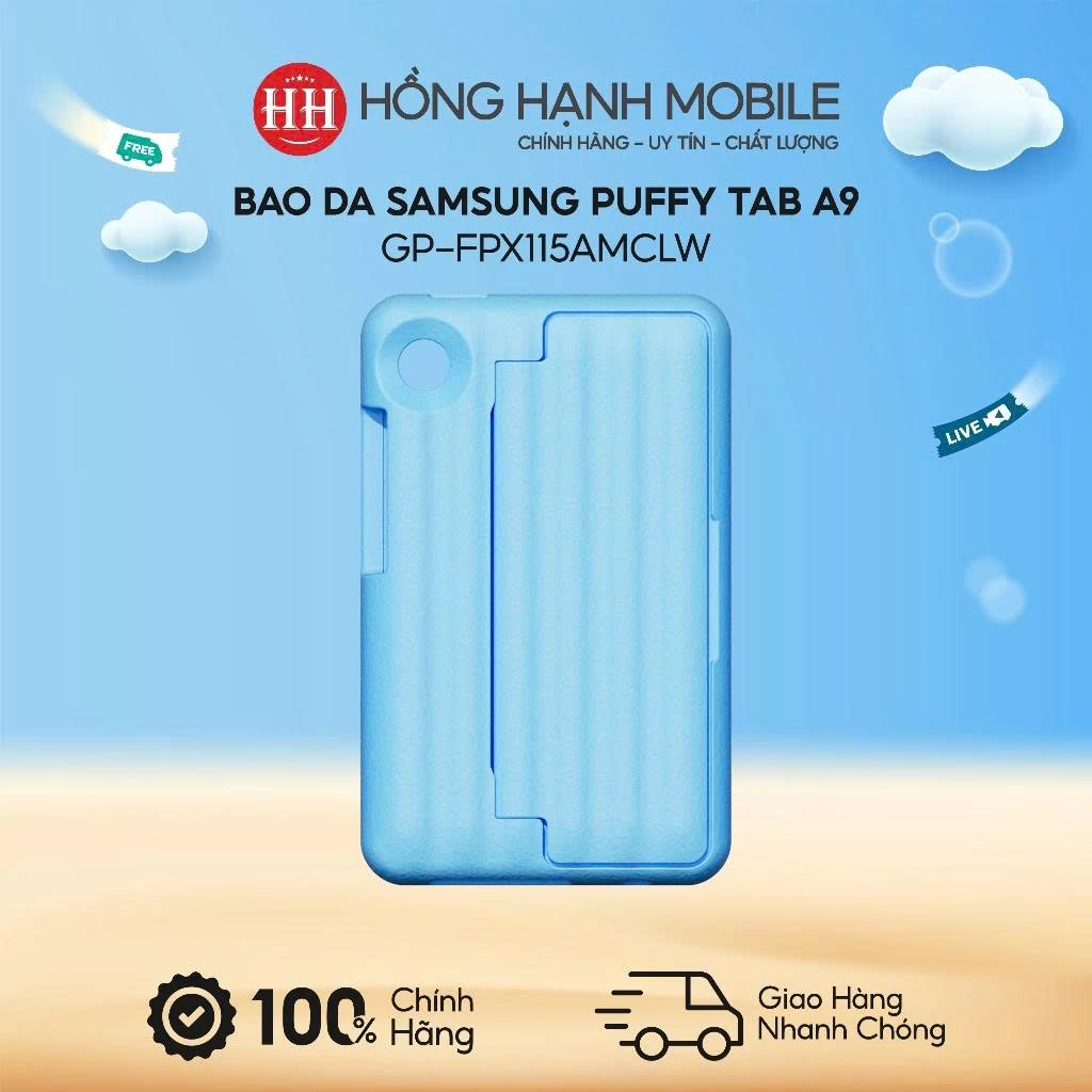  Bao Da Samsung Puffy Tab A9 GP-FPX115AMCLW - Hàng Chính Hãng 