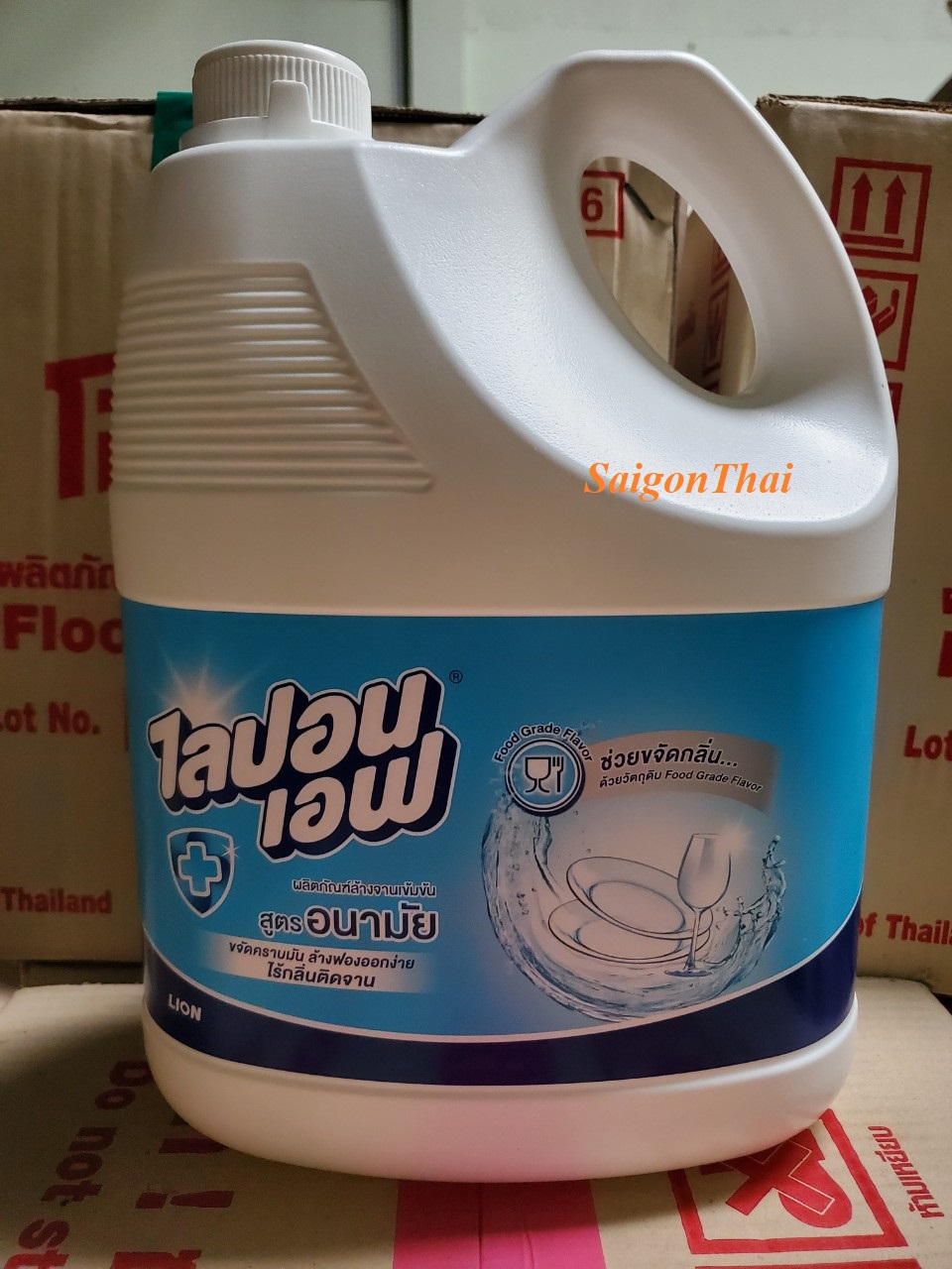SGT Nước rửa bát dĩa Lipon F Can 3600ml mẫu mới Thái Lan