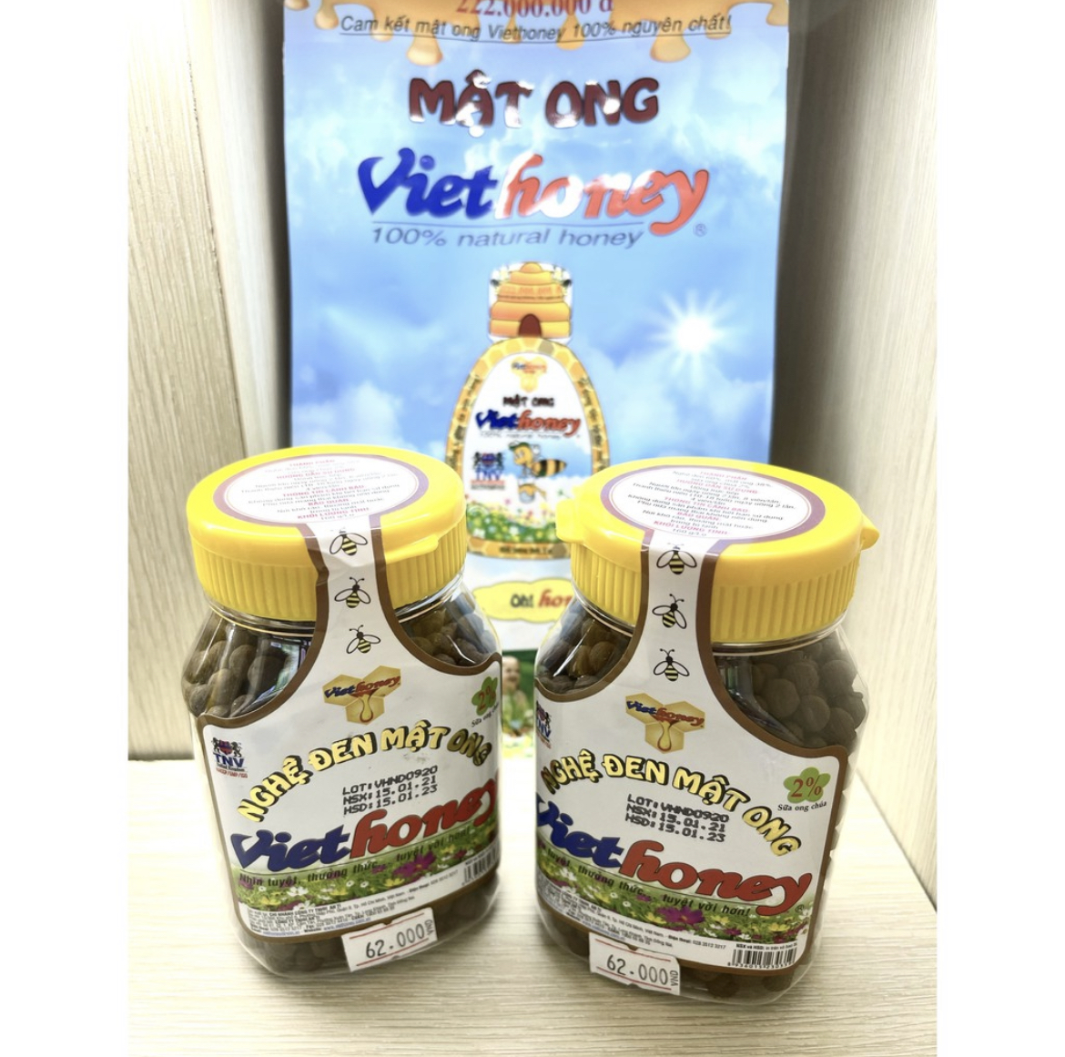 [HCM]Tinh bột Nghệ đen trộn mật ong Việt Honey 160gr