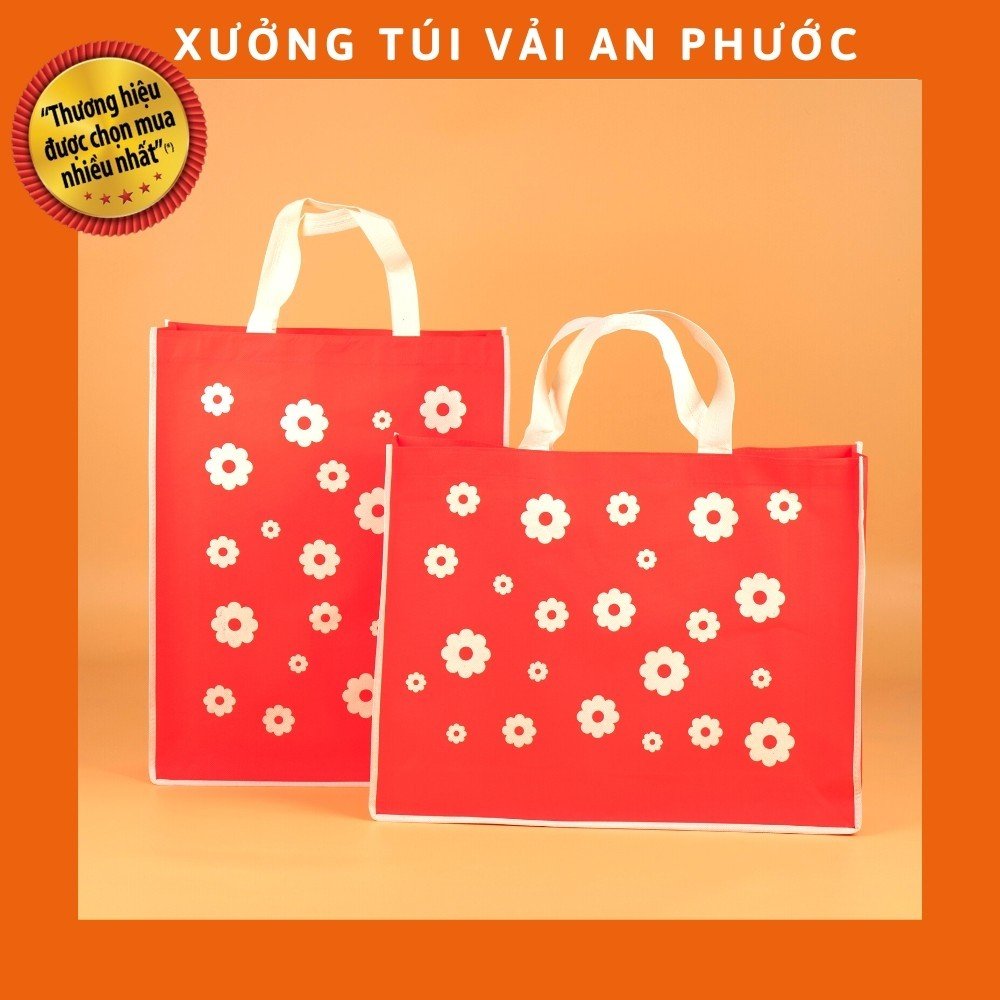Giá Xưởng Túi Vải Không Dệt Hàng Hoa Cúc Xanh Lá Form Lớn Siêu Chắc Chắc
