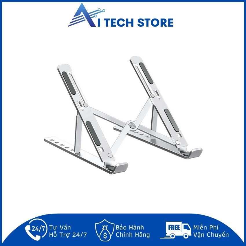 [Freeship] Giá Đỡ Laptop Hợp Kim Nhôm Gấp Gọn Thông Minh Cho Laptop, Macbook N3 ver 2 -AI Tech Store- AI87 Giá Tốt, Thông Gió Và Tản Nhiệt, Chân Đế Tiện Dụng Xoay 270 Độ, Điều Chỉnh, Gập Lại, Siêu Chống Trượt, Livestream, Giải Trí.