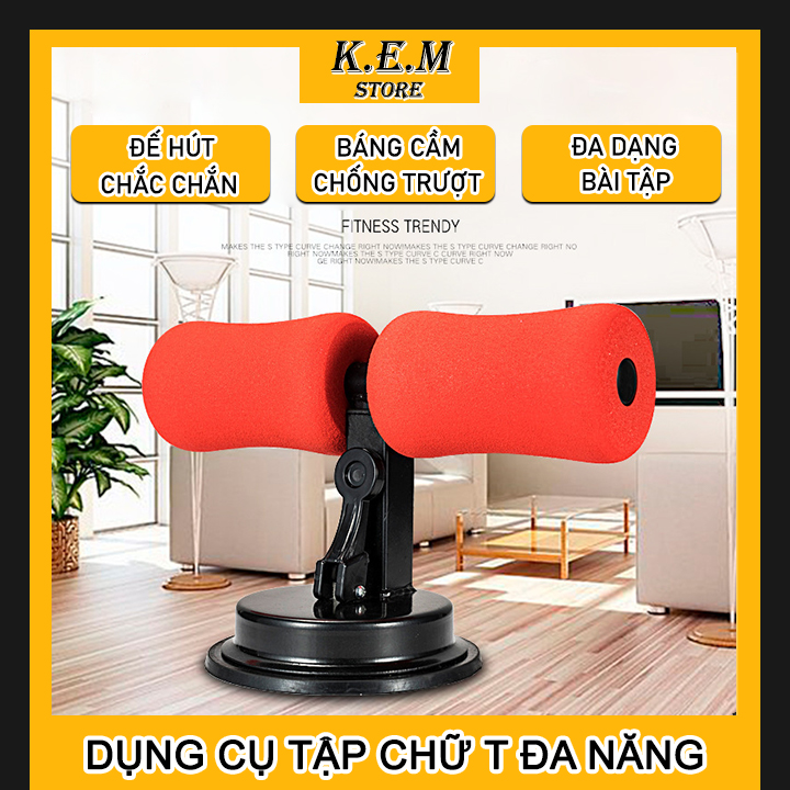 Dụng cụ tập bụng, tập gym tại nhà, dụng cụ gập bụng thể thao chữ T hút chân không - Dụng cụ tập bụng chữ T