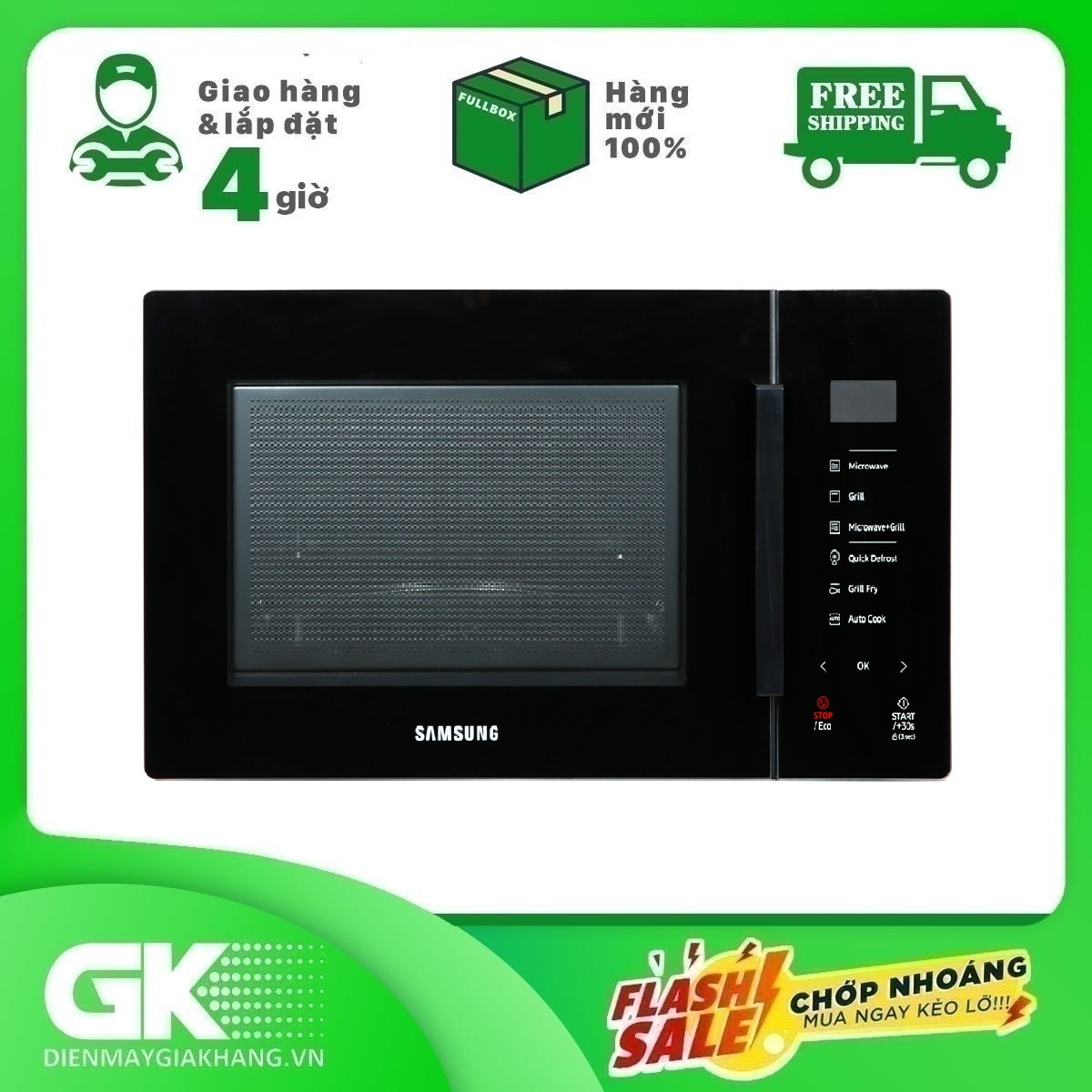 Lò vi sóng có nướng samsung mg23t5018ck/sv 23 lít