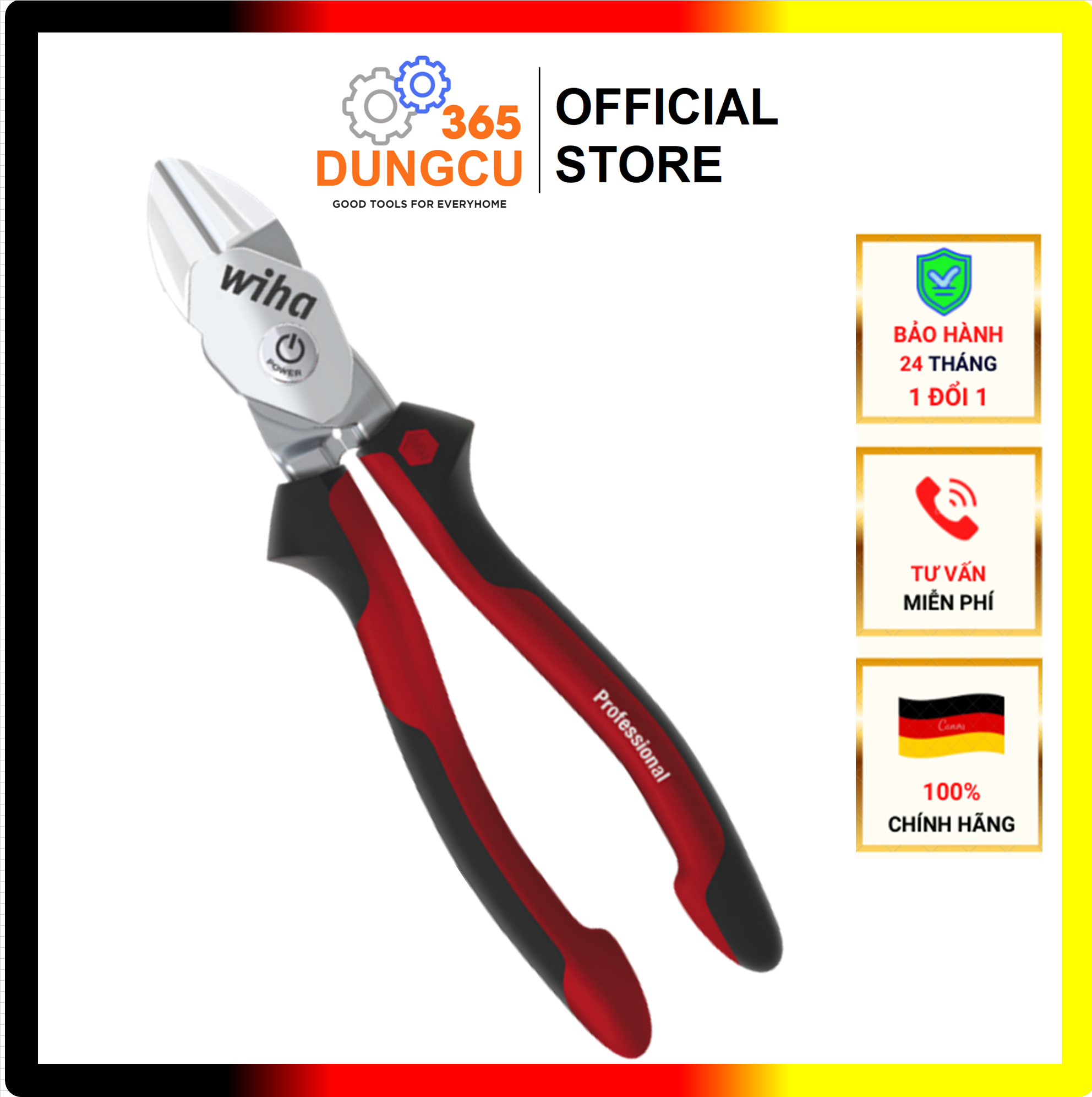 Kìm cắt cộng lực 200mm bicut wiha 38190 pro germany - hàng chính hãng