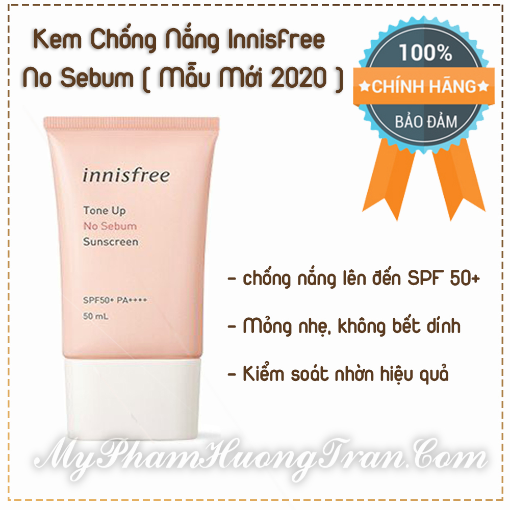 Kem Chống Nắng Nâng Tone Kiềm Dầu Innisfree Tone Up No Sebum Sunscreen SPF50/PA++ - CHÍNH HÃNG