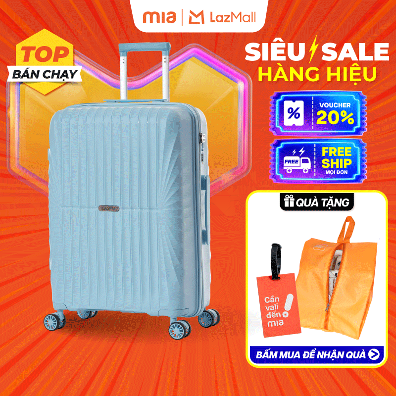 [DEAL BÁN CHẠY] Vali Kéo MIAvn Larita JUDEN - Size 20/24/28, Nhựa PP Dẻo Siêu Bền, Hạn Chế Bể Vỡ, Khoá TSA Bảo Mật Cao, Bảo Hành Trọn Đời