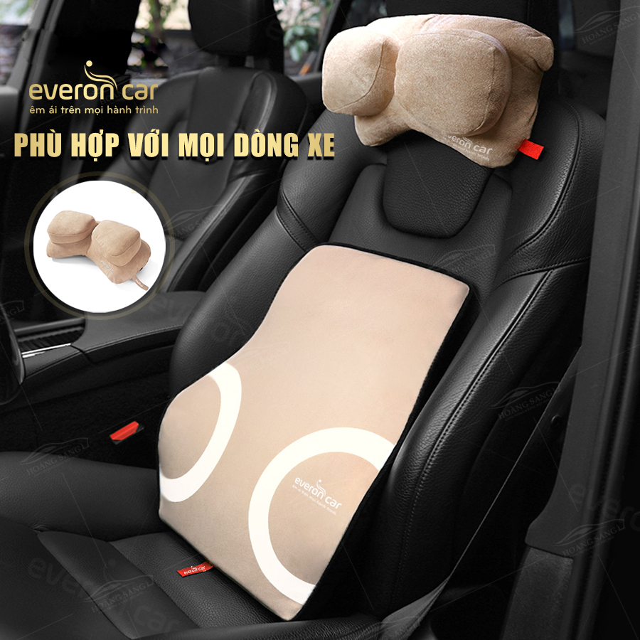 bộ gối tựa đầu tựa lưng cao cấp nhập khẩu, everon car, thương hiệu gối tựa lưng ô tô, tựa đầu xe hơi Việt Nam, mang đến cảm giác thoải mái dễ chịu, không còn cảm giác mệt mỏi khi lái xe