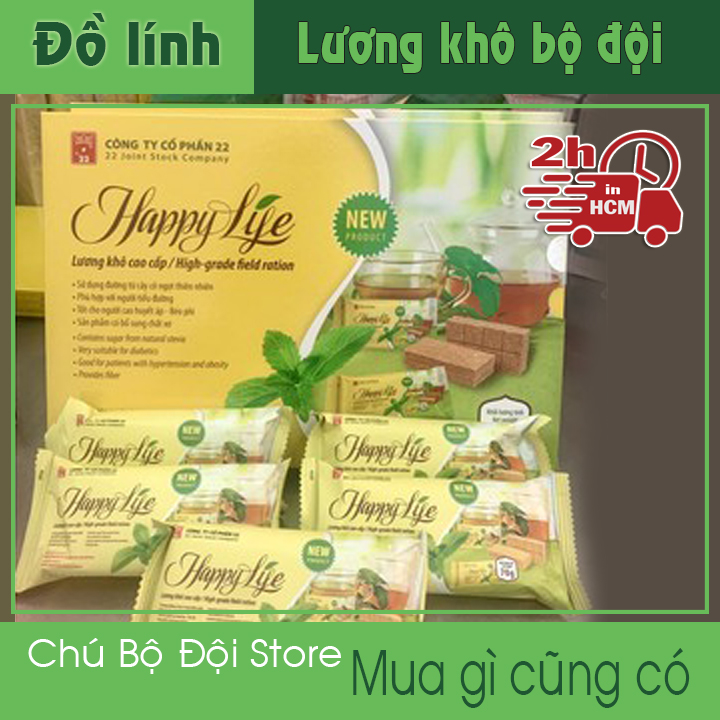 Lương khô cao cấp Happy Life New đồ ăn cho người người ăn kiêng, người tiểu đường, cao huyết áp, béo phì thành phần từ cỏ ngọt tự nhiên