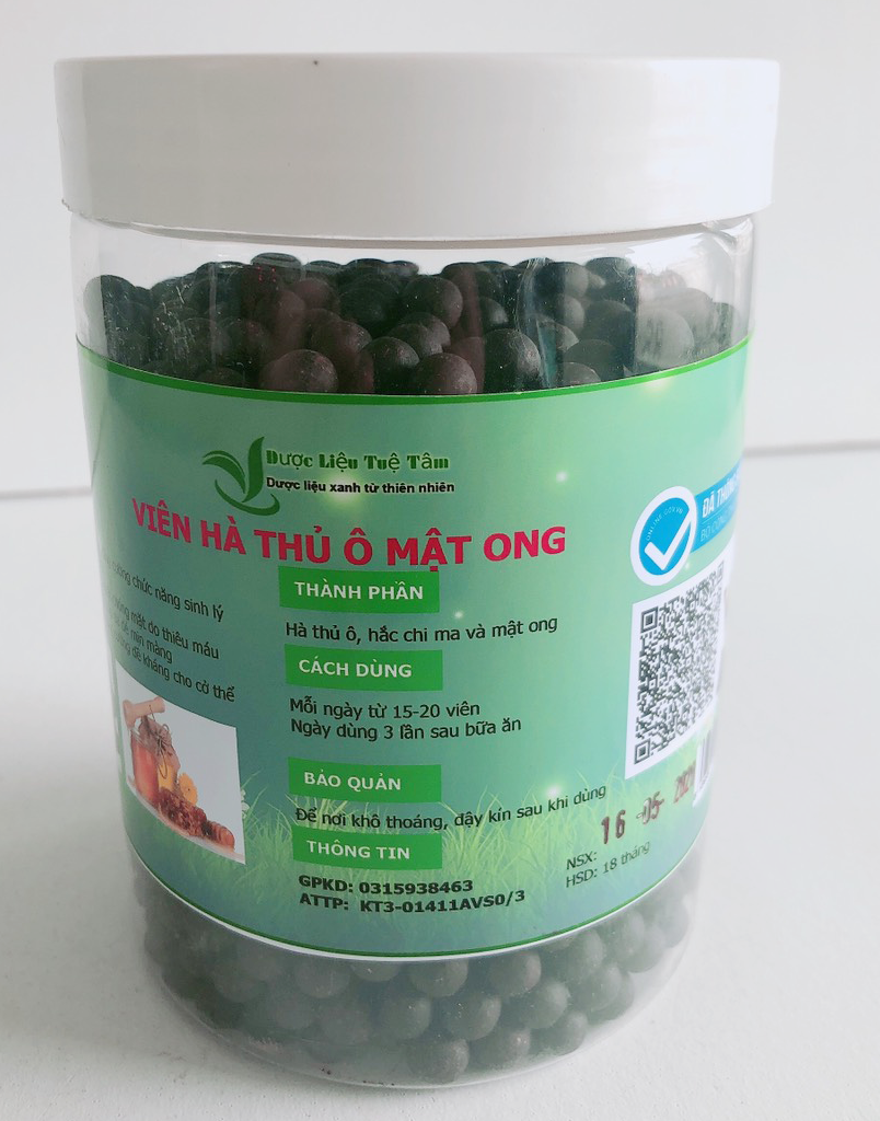 [HCM]Viên hà thủ ô mật ong - Hủ 500g cao cấp