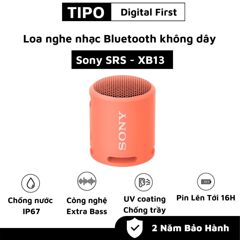 [Chính Hãng] Loa Bluetooth Sony SRS-XB13 - Âm Bass Mạnh Mẽ - Âm Trầm Thanh Cao - Chống Nước IP67 - Chơi Nhạc 16H - Bluetooth 4.2 - Công nghệ Extra Bass - Vỏ UV coating Chống Trầy - Bảo Hành 1 Đổi 1 Trong Vòng 2 Năm Lỗi Từ Nhà Sản Xuất