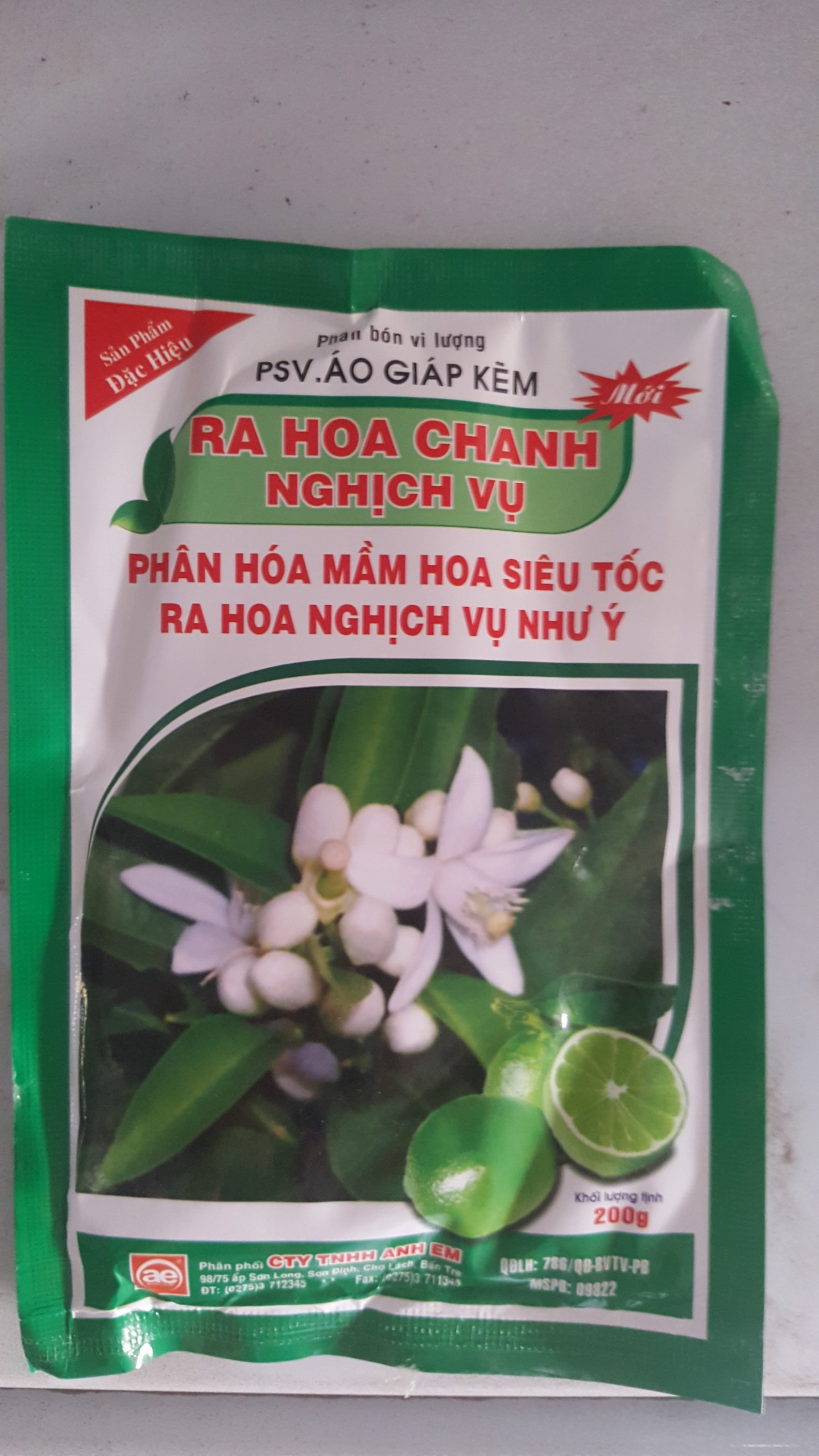 Phân bón vi lượng RA HOA CHANH NGHỊCH VỤ - Chuyên dùng cho cây có múi - Gói 200g