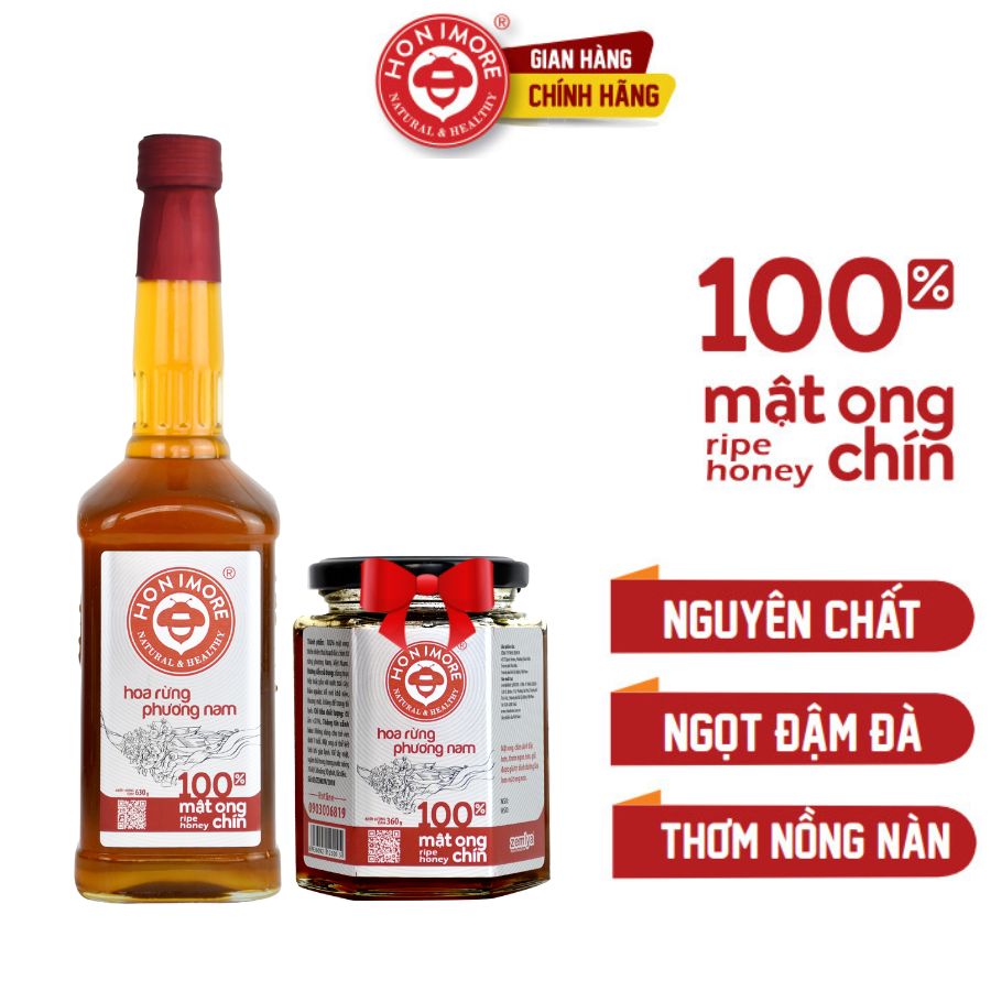 Combo Mật ong rừng, mật ong nguyên chất hoa rừng Phương Nam 630g tặng 1 hũ Mật ong nguyên chất 360g - mật ong - mật ong rừng nguyên chất- Giúp tăng cường đề kháng