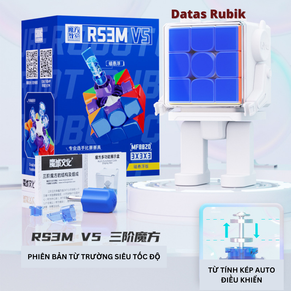 Rubik 3x3 moyu rs3m v5 rs3 m 3x3 magnetic ball core uv rubic 3 tầng cao cấp nam châm đồ chơi trí tuệ datas rubik