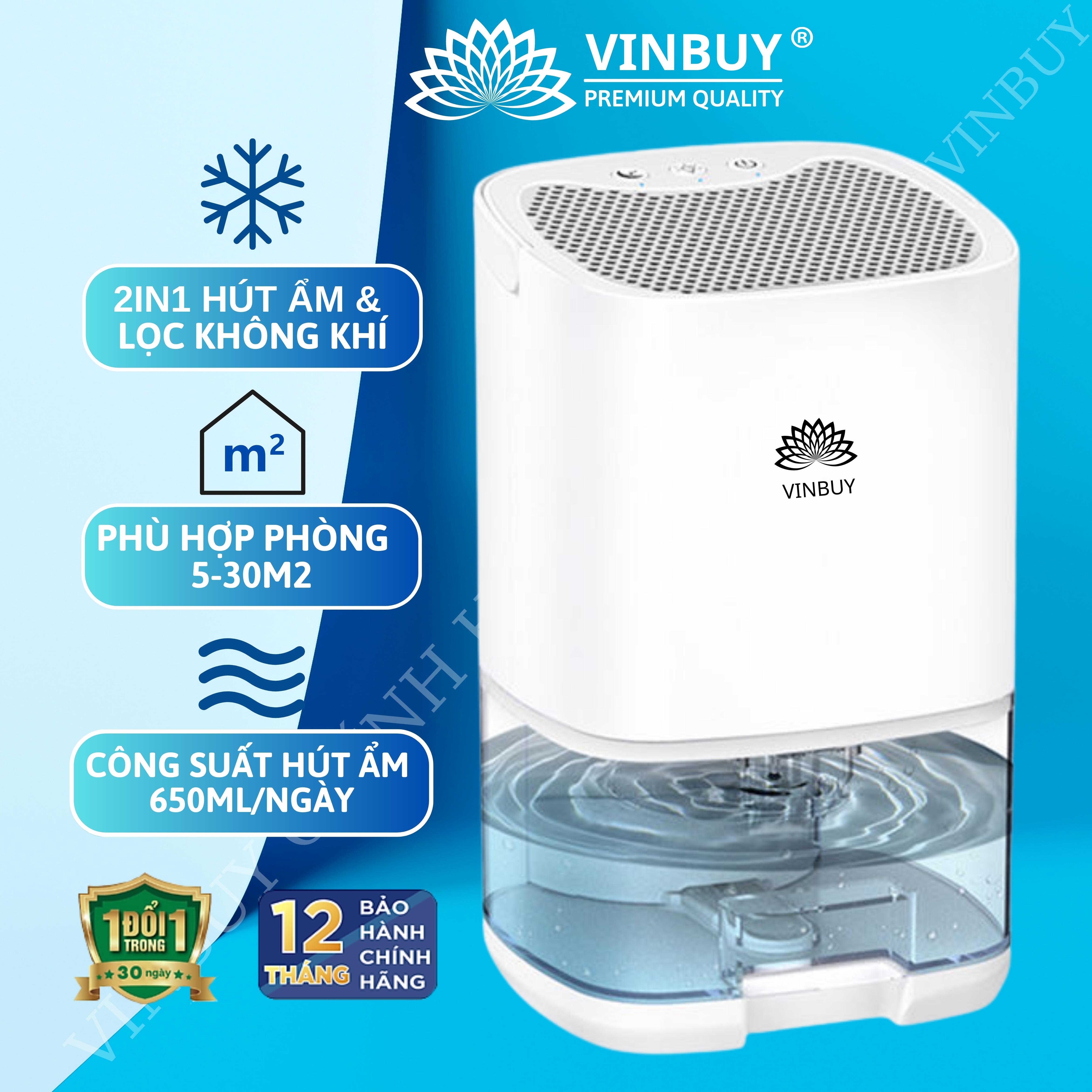 Máy hút ẩm không khí, hút ẩm gia đình chính hãng VinBuy, tiện lợi cho phòng ngủ, tủ quần áo, giảm ẩm mốc, lọc không khí loại bỏ ô nhiễm