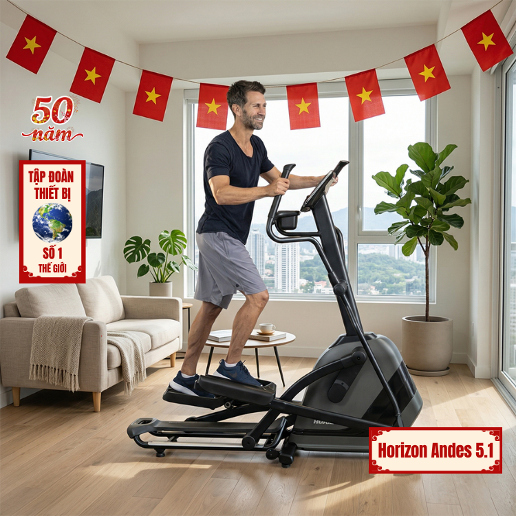 Genuine American Johnson Fitness - Horizon Full Body Exercise Machine, Foldable and Modern Design, Connects to the Andes 5.1 Smart App. Giá 46,200,000 Đồng*Miễn phí vận chuyển