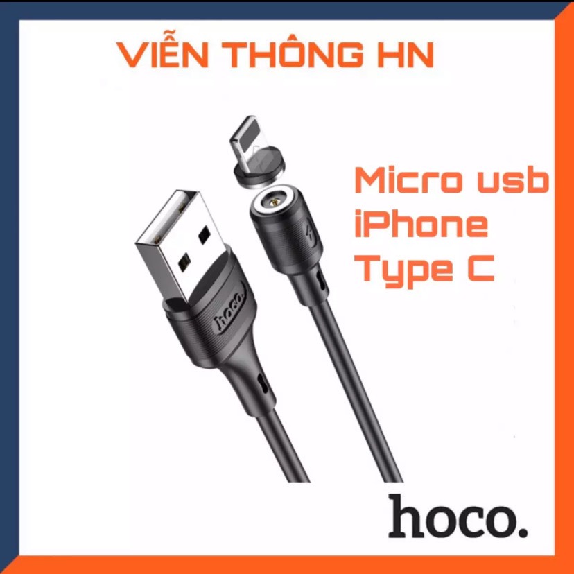 Cáp sạc nhanh nam châm hoco uc52 - dây sạc từ tính dùng cho micro usb  typec  lightning cho mã đt  iphone samsung oppo vivo ...