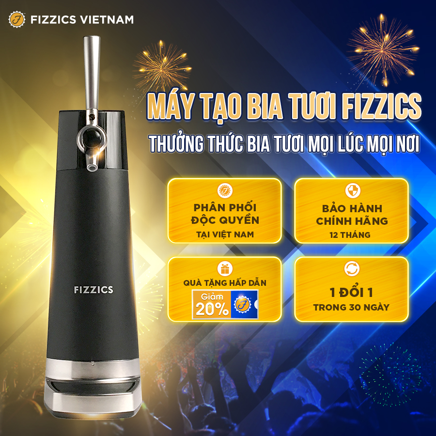 Máy tạo bia tươi Fizzics - Biến bia lon, bia chai thành bia tươi - Sản phẩm gây sốt tại Shark tank Mỹ - FIZZICSVIETNAM
