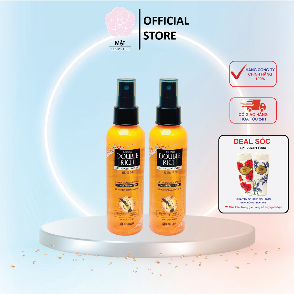 Combo 2 chai nước dưỡng tóc Double Rich chăm sóc chuyên sâu dành cho tóc nhuộm 120ml