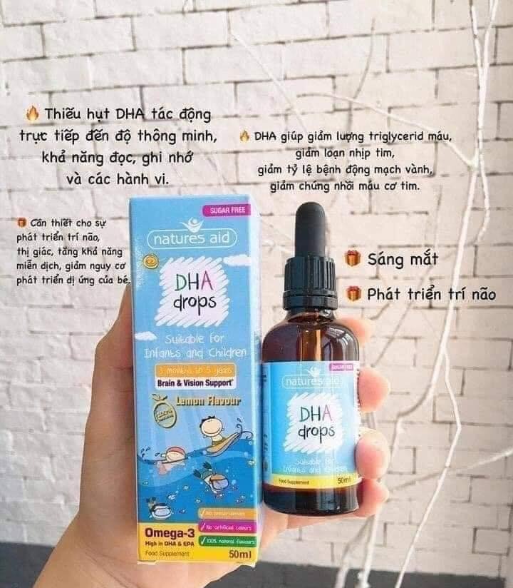 Dha drops , 50ml, cho bé từ 3 tháng đến 5 tuổi
