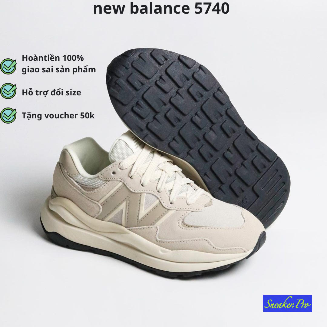 Giày Sneaker nam nữ new balance 5740 trainers in oatmeal, NB 5740 xám nâu, Giày thể thao new balance 5740 grey cực êm, cực đẹp, hot trend 2023