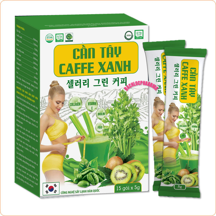 Cần tây caffe xanh hỗ trợ giảm cân bổ sung collagen
