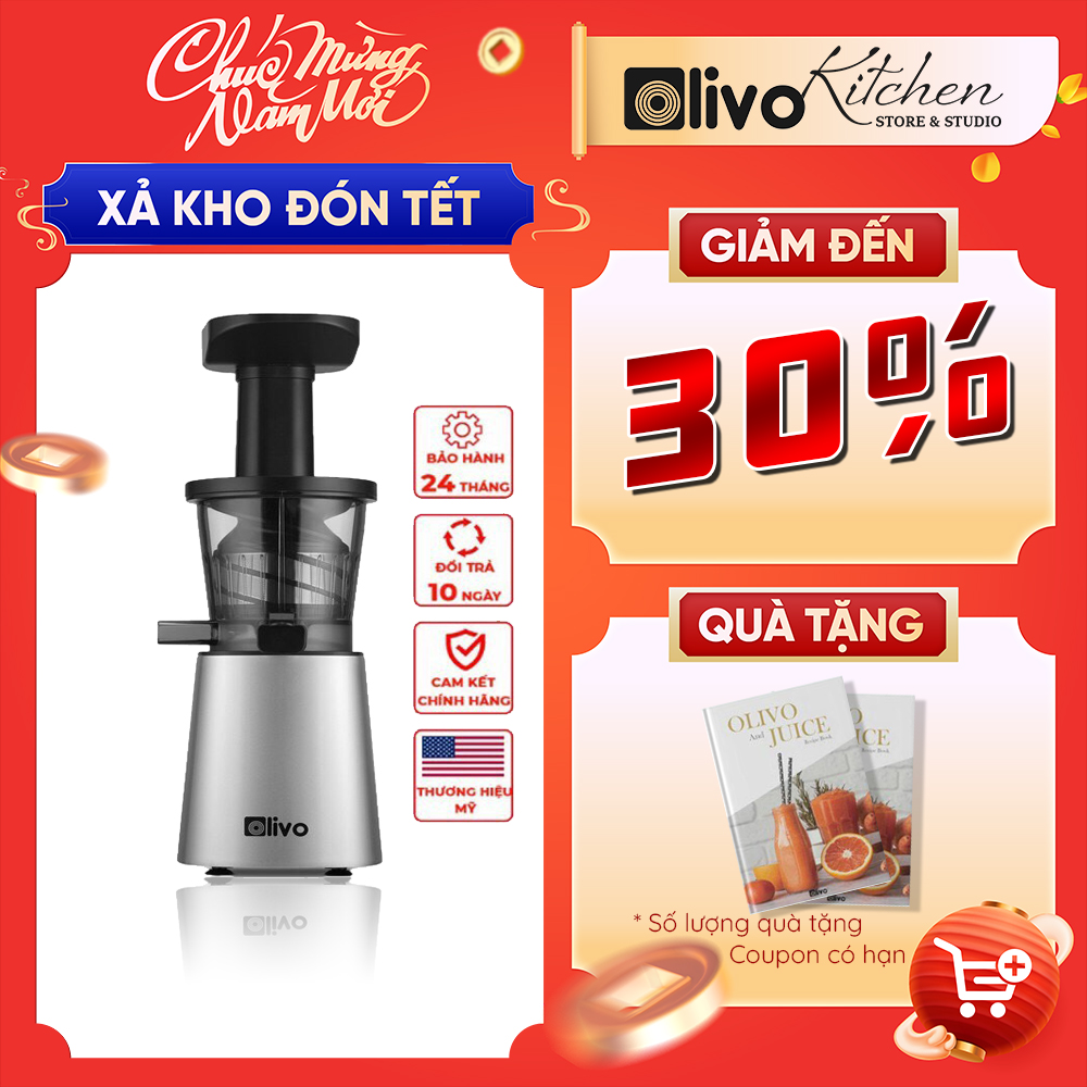 Máy ép hoa quả olivo sj210 - ép chậm kiệt bã 97% - công suất 200w - bảo hành 24 tháng - thương hiệu mỹ - hàng chính hãng