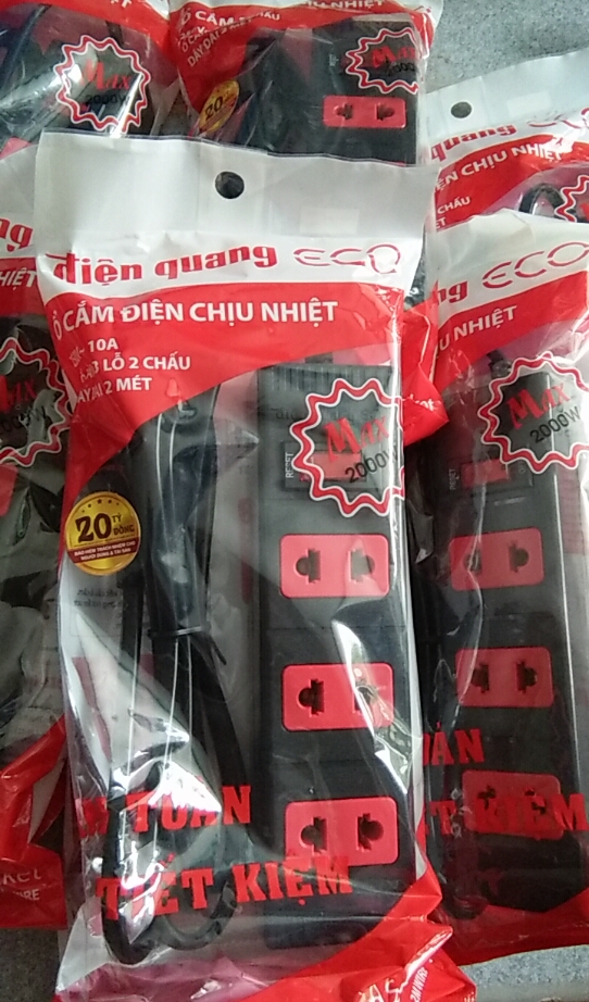 Ổ cấm 3 lỗ điện quang dây dài 5m chính hãng