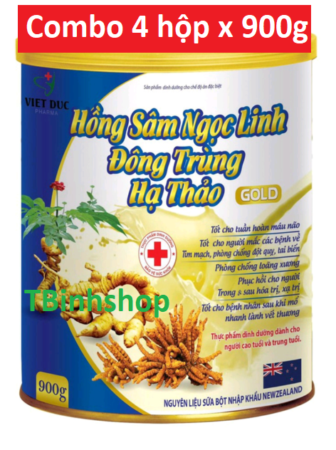 _sữa bột hồng sâm ngọc linh, đông trùng hạ thảo gold. hsd 2025
